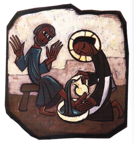 Jesus washing Peter's feet
